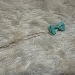 Mint 2" Mini Bow on Skinny FOE elastic headband  7517  Handmade NWT Boutique